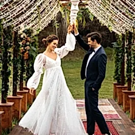 isik tuneli düğün fotoğraf konsepti